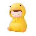thumbnail image 1 of Resin Piggy Bank Cartoon Yellow Duck Child Mini Coin Bank Shatterproof Money, 1 of 2