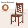 thumbnail image 3 of Gymax Dining Chairs Set of 4 w/Solid Rubber Wood Frame Elegant Hollowed Backrest, 3 of 10