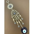 thumbnail image 2 of New Design Turkish Blue Evil Eye Hamsa Hand Wall Hanging Decor Amulet Blessing Gift- CL3, 2 of 2