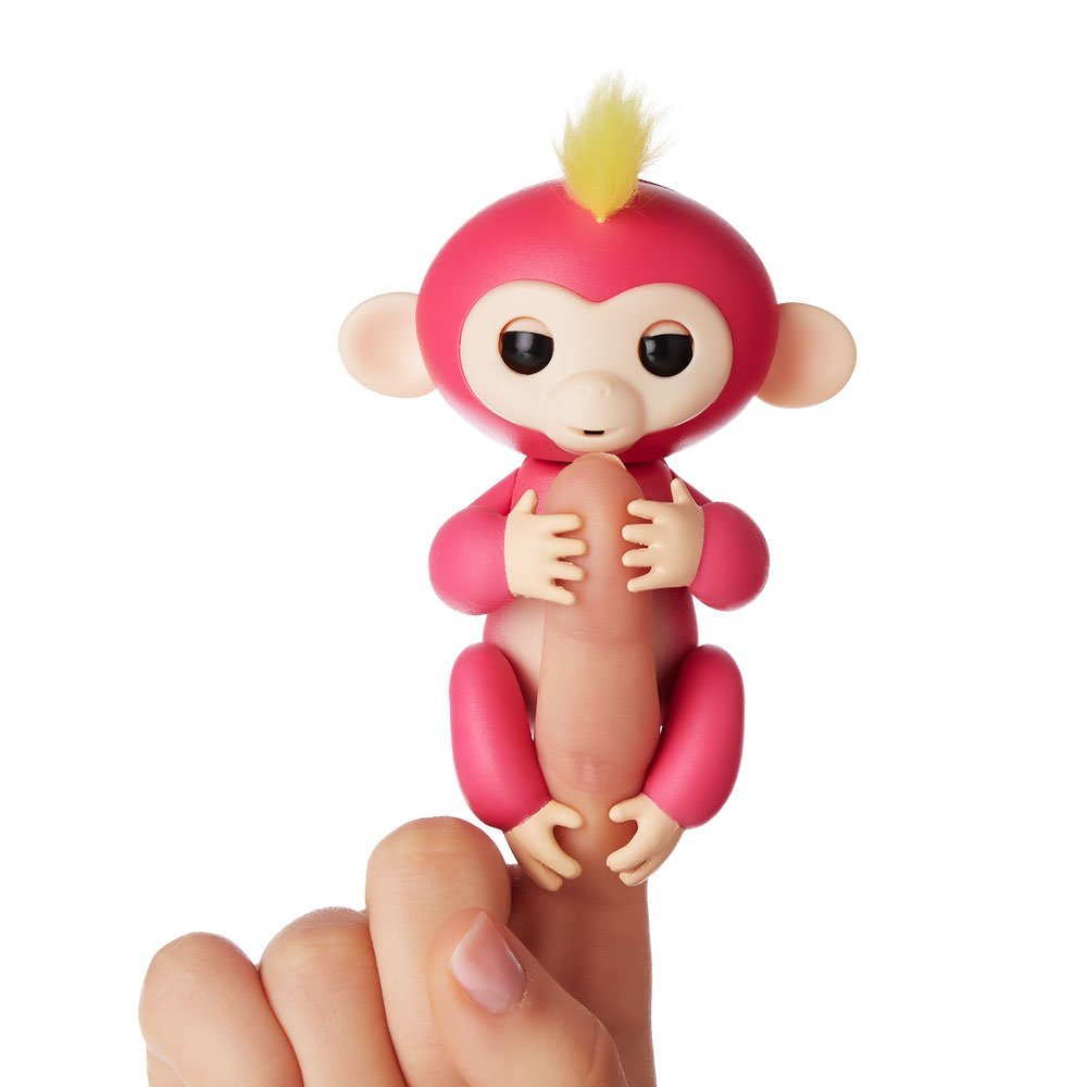 Fingerlings - Interactive Baby Monkey - Bella (Pink with Yellow Hair) By WowWee - image 2 of 4