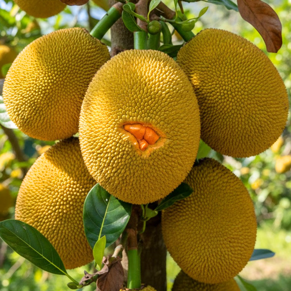 Jackfruit Live Plant, Well Rooted in Pot, Jackfruit Tropical Fruit for Gardening, Perennial Yellow Jackfruit, 18-24 Inches Tall