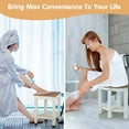 thumbnail image 5 of Gymax 2-Tier Corner Shower Bench Stool Waterproof Bathroom Stool Heavy Duty w/ Shelf Brown, 5 of 10