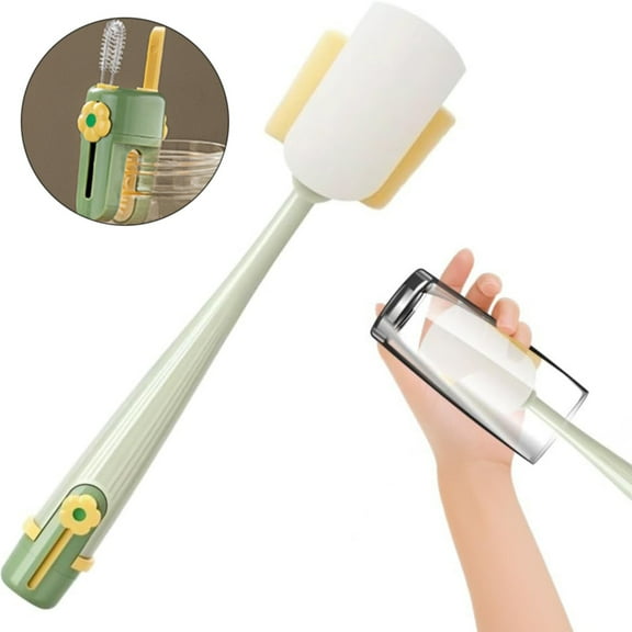 Cup Cleaner Brush Crevice Cleaning Brush Water Bottle Cleaning Brush Straw Cleaner Brush Bottle Cleaning Brush Water Bottle Brush with Straw Cleaner Water Bottle Cleaner Brush Cleaning Kit Green/12in