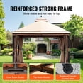 thumbnail image 2 of KFFKFF Outdoor Pavilion for 10-12 Individuals, 10 x 13 FT Garden Canopy, Includes Insect Mesh, Sturdy Metal Structure, and PU Coated 180G Polyester, Exterior Shade Structure for Patio, Lawn, Garden, 2 of 9