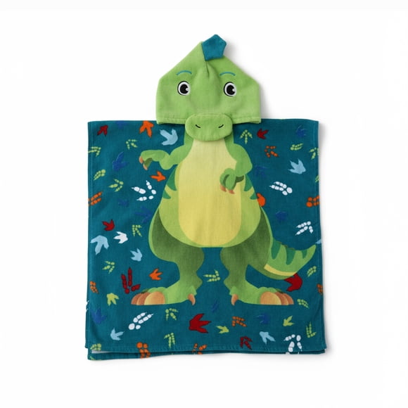 Mainstays Hooded Beach Towel, Dinosaur, 1 Piece, 24" x 48"