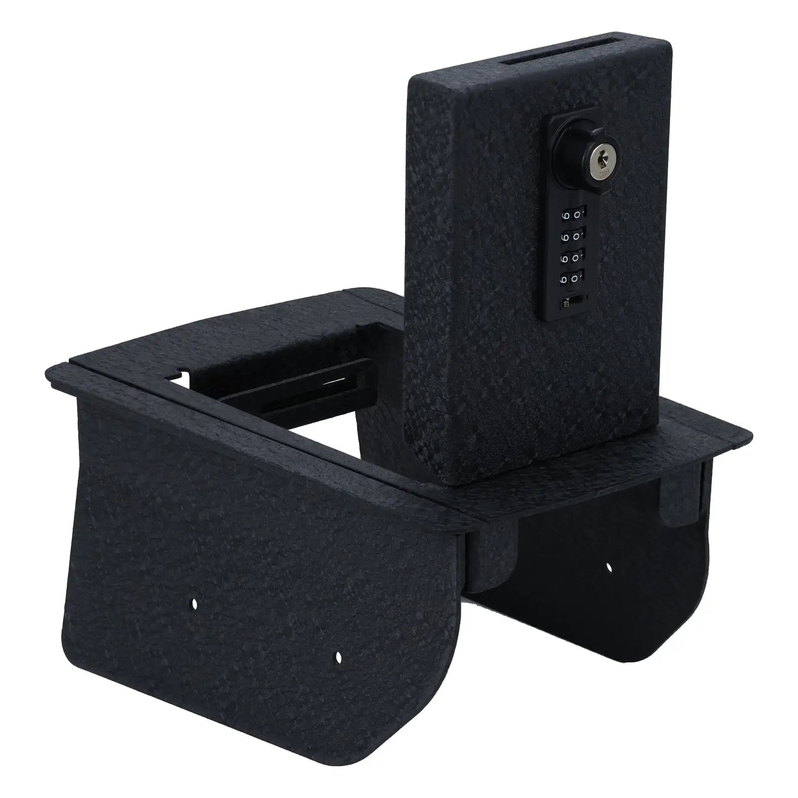 Center Console Gun Safe Vault - WASAI Console Lock Box Compatible with Jeep Grand Cherokee without CD Player 2014-2020, 4 Digit Combination Lock with Key.