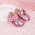 thumbnail image 4 of Yoyauz Baby Girl Mary Jane Shoes Anti Slip Rubber Sole Ballet Slippers Princess Dress Wedding Shoes Newborn Kids Shoes Toddler Shoes（0-12 Month）, 4 of 11