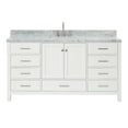 thumbnail image 2 of Ariel Cambridge 67 Inch Single Rectangle Sink Vanity With Carrara White Marble Countertop With 1.5 Edge In White, 2 of 10