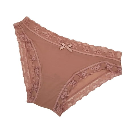 Vblhal Deals of the Week Clearance Women s Underwear Bikini Panties for Everyday Wear Sexy Lace Trim Breathable Hipster Panty Stretch Briefs Soft Tangas