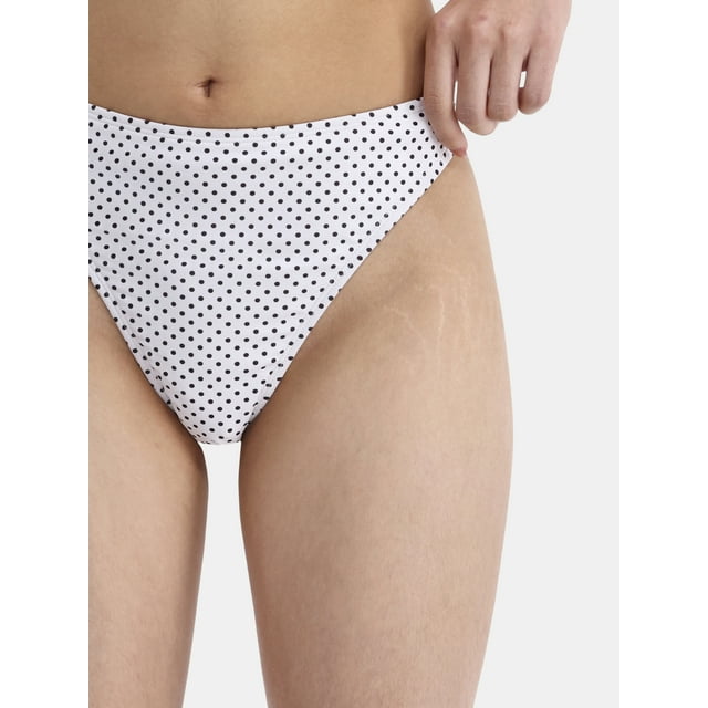 No Boundaries Polka Dot Swim Bikini Bottoms, Women's