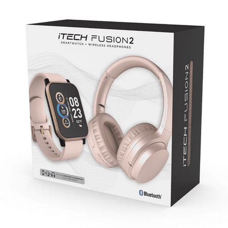 Fusion 2 Unisex Pink Smart Watch with Wireless Headphone 900350B-40-P12