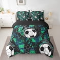 thumbnail image 2 of Castle Fairy Sport Gamer Soccer Twin Bedding Sets 7-Piece for Boys Girls,Graffiti Splash Bedding Comforter Set Microfiber,Abstract Geometric Honeycomb Breathable Sheet Sets,Microfiber Bedroom Decor, 2 of 8