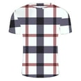 thumbnail image 5 of ohmzyzo Mens Plaid T-Shirts Short Sleeve Tops Crewneck Undershirt Casual Basic Tees Breathable Summer Slim Fit Tops Athletic Training Tees XXL, 5 of 5