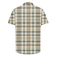 thumbnail image 4 of Awdenio Mens Shirts Short Sleeve Plaid Short Sleeve Button Down ShirtsPolyester Regular Fit Casual Gingham Shirts, 4 of 5