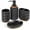 Black, variant on Bathroom Accessories Set 4 Pcs Toothbrush Holder Soap Dispenser Ceramic Bathroom Accessory Set with Toothbrush Cup Soap Dish Tumbler White