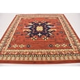 thumbnail image 4 of Unique Loom Taftan Collection Geometric Tribal Square Rug, 8 Feet, Terracotta/Ivory, 4 of 5