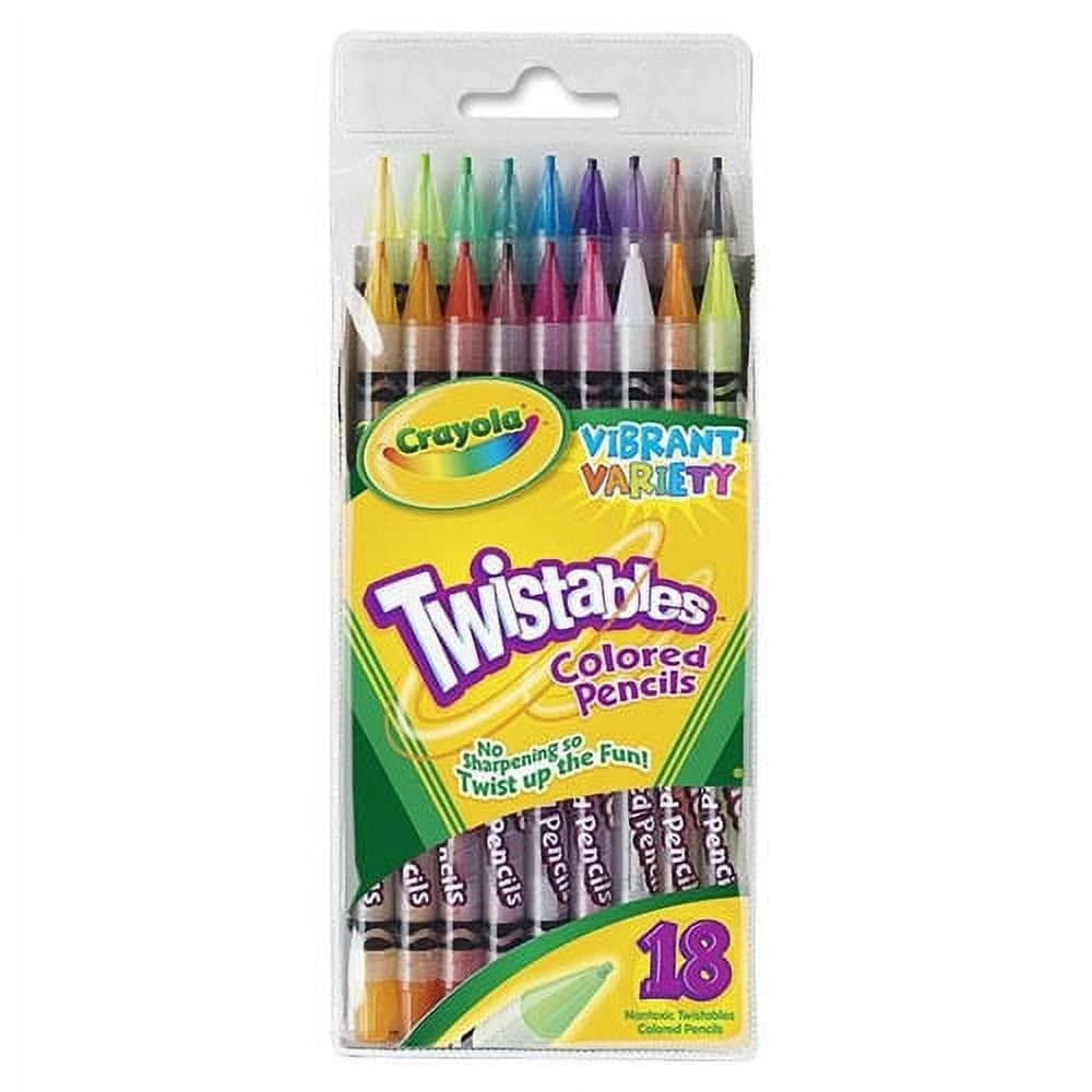 Crayola Twistables Colored Pencils, Always Sharp, Art Tools For Kids, 18  Count