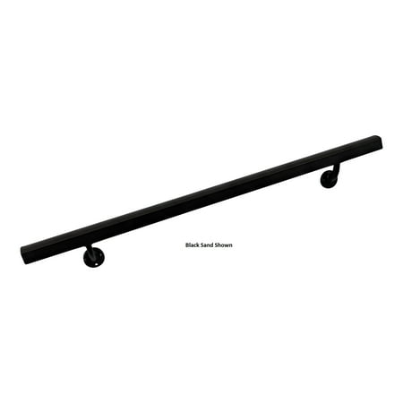 AHR Aluminum Wall Handrail w/ Mounts (14' Length,White Sand