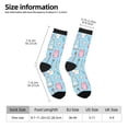 thumbnail image 2 of Hirioo Funny Cute Teeth Pattern Adult Middle Tube Socks Breathable Sock Non-Pilling,Contrasting Color Design, 2 of 6