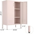 thumbnail image 3 of Storage Cabinets,Craft Storage Cabinet with 2 Doors,Kitchen Sideboard Cabinet with Adjustable Shelves for Office,School,Entryway,Pink, 3 of 16