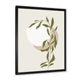 thumbnail image 2 of Designart 'Abstract Moon and Sun With Green Leaf III' Modern Framed Art Print, 2 of 4