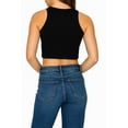 thumbnail image 4 of Women's Cropped Ribbed High Neck Cotton Stretch Tank Top 2-Pack, 4 of 4