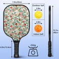 thumbnail image 3 of Pickleball Paddles Set,Pioneer Flower Floral Print Pattern Fiberglass Surface Pickleball Racket Set with 2 Indoor Outdoor Pickleball Balls and Pickleball Bag,Pickle-ball Equipment, 3 of 6