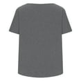 thumbnail image 4 of Birdeem T-Shirt à Boutons pour Femmes, Décontracté, Ample, Uni, Col Ras du Cou, Manches Courtes, 4 of 6