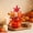 A, variant on LiUMX Mini Artificial Pumpkin Table Centerpiece, Orange Plastic Foam Pumpkin With Sunflower, Maple Leaves and Berries, Fall Floral Arrangement for Thanksgiving Halloween Mantel Decor
