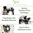 thumbnail image 2 of Nearly Natural 26in. Halloween Dapper Skeleton Wreath, 2 of 5