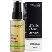 Biotin Hair Growth Serum by Pureauty Naturals - Advanced Topical Formula to Help Grow Healthy, Strong Hair - Suitable For Men & Women Of All Hair Types - Hair Loss Support