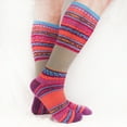 thumbnail image 2 of Men's Vintage Style Knitted Colorful Cotton Crew Socks - 5B-S, Size S - 5 prs, 2 of 5