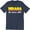 Navy Heather, variant on Indiana The Hoosier State Fashion Souvenir Hometown Arched City Men's T-Shirt