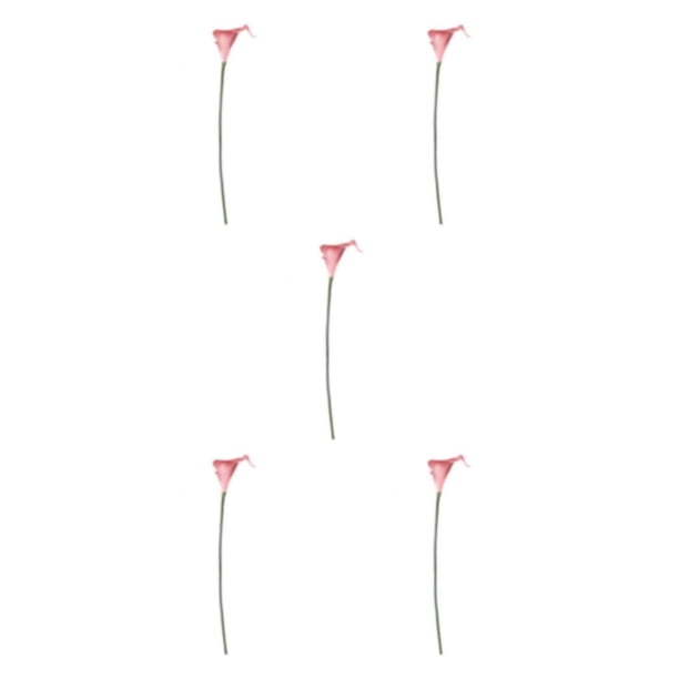 Cateissary Calla simulada llamativa: agregue elegancia a la decoración del hogar con alta plenitud 3D y simulación Durable PU brillante rosa Type2 NO2