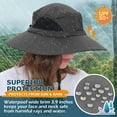 thumbnail image 4 of EINSKEY Sun Hat Waterproof Boonie Hat,Wide Brim Bucket Hat Dark Grey,for Fishing Hiking Camping, 4 of 9