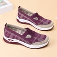 thumbnail image 5 of Domuza Womens Orthopedic Athletic Shoes Walking Shoes - Lightweight, Loose Fit, Breathable, Mesh-Comfortable, Soft Soled, Wide & Bulky Sneakers Purple 5.5（EU-36）, 5 of 6