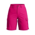 thumbnail image 6 of HappyYEE Women’s Hiking Shorts Button Waist Straight Leg Cargo Shorts with Multi-pocket Loose Fits Summer Outdoor Workout Sport Short ,Pinky,XL, 6 of 7