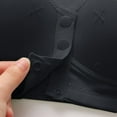 thumbnail image 7 of Arlun,Front Button Closure Bras for Older Women Senior Wireless Front Snap Lightly Bras 2025 Full Coverage Thin Cups Breathable Push up Bras No Underwire Tank Top Style Bra Black 40, 7 of 7