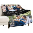 thumbnail image 5 of Personalized Blankets and Throws Custom Blankets with Photo Text Customized 1-20 Pictures Blanket for Couple Mom Dad Friend Personalized Gifts for Birthday Christmas Wedding Anniversary Blankets, 5 of 5