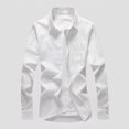 thumbnail image 1 of pstuiky Camisas de manga corta para hombre, Camiseta informal de manga corta con botones y solapa de color liso para hombre camisas casuales para hombre l, 1 of 3