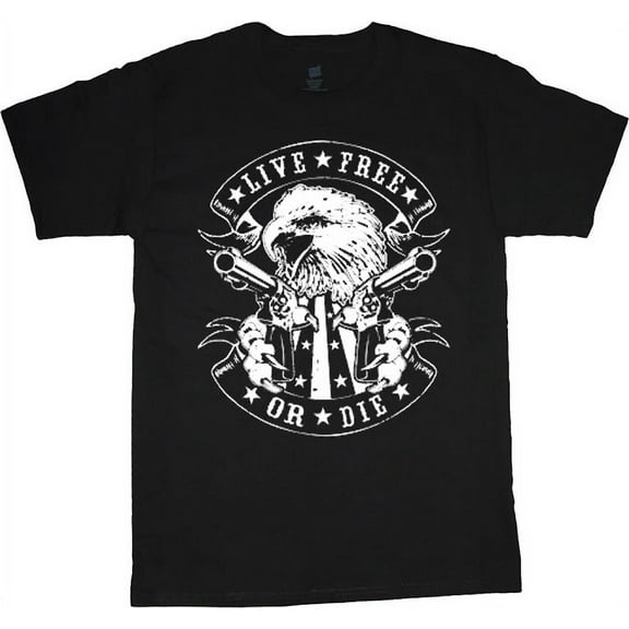 Mens Graphic Tees Live Free or Die Eagle T-shirt
