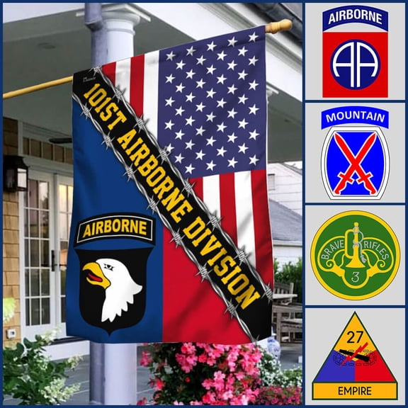 FLAGWIX American House Flag (29.5" x 39.5") - Personalized United States Divisions Flags - Polyester Indoor Outdoor Flags