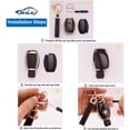 thumbnail image 3 of for Mercedes Key Fob Cover Soft TPU Key Case Protector Fit for Mercedes Benz 2017-2021 E-Class, 2018-2021 S-Class, 2019-2021 A-Class C-Class G-Class 4 Buttons with Bling Keychain,1,Black, 3 of 4