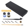 thumbnail image 3 of Calligraphy Writing Pen Set, Wood + Stainless Steel Calligraphy Pen Set Practocal`  For Calligraphy Tool For Friends For Students For Calligraphy Lover 1#,2#,3#, 3 of 8