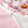 thumbnail image 4 of Homewish Halloween Ghost Pumpkin Bedding for Girls, Stars Spider Web Duvet Cover Full, Pink Orange Gold, Pink Reversible 3 Pieces, 1 Duvet Cover and 2 Pillowcases, 4 of 6