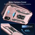 thumbnail image 3 of for iPhone XR Case with Screen Protector,Sliding Camera Cover,-Grade Cover with  Stand Phone Case 6.1" Rose Gold, 3 of 14