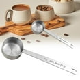thumbnail image 5 of Coffee Scoops, 1 PC 30 ML Stainless Steel Coffee Spoons,1 Tablespoon Long Handle Measuring tablespoon Fits Coffee Container for Ground Coffee, Coffee Brewing, Milk Brewin,Silver,5.51", 5 of 8