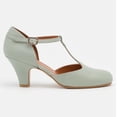 thumbnail image 4 of Zapatos MOOMMO de vestir grises para mujer, tacón bajo de gatito, 5 cm, 4 of 7