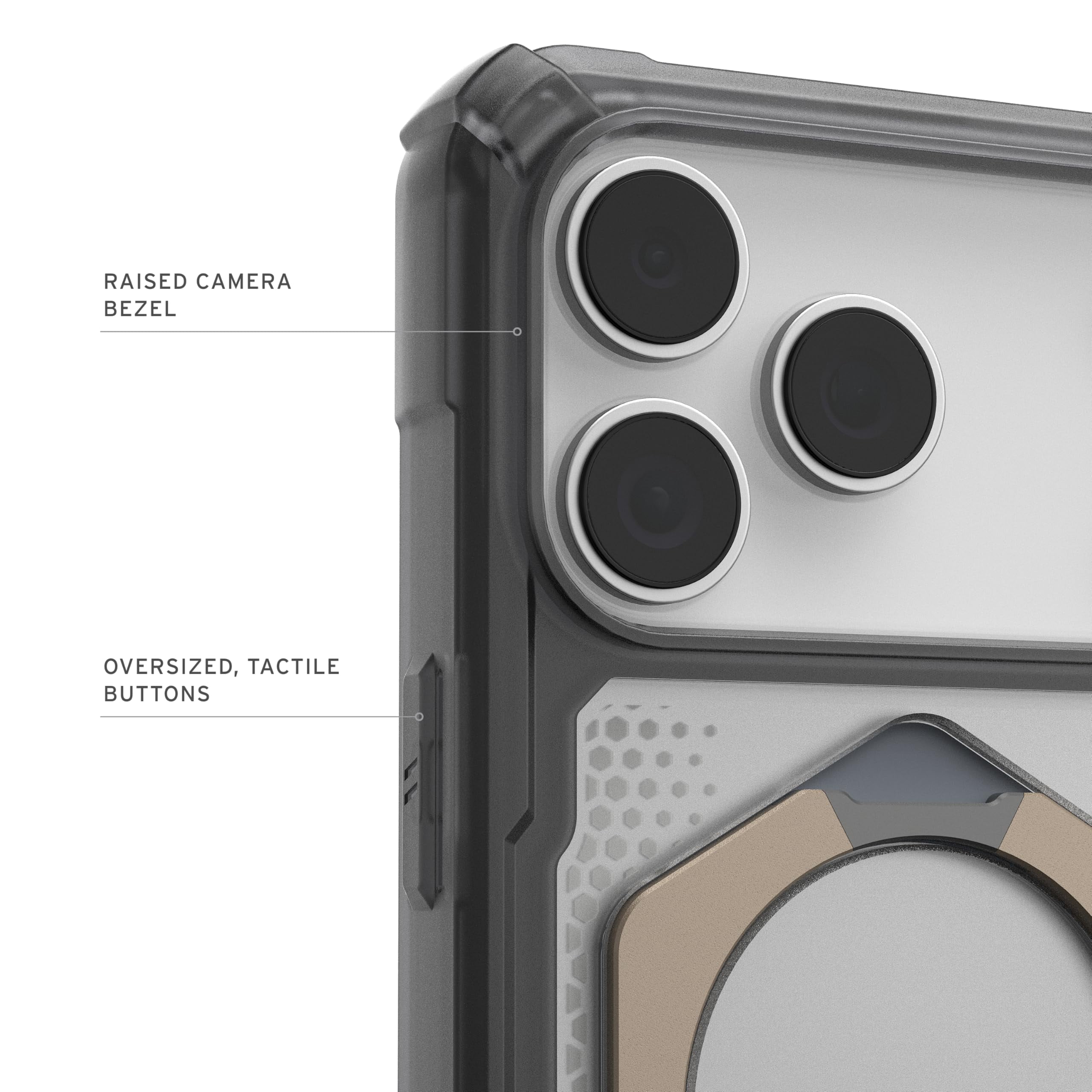 UAG iPhone 17 Pro Max Case with Kickstand Plasma XTE - Compatible with MagSafe Transparent Military Grade Protective Cover, Ash/Titanium