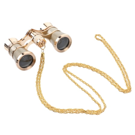 FUEENIRVA Pocket Binoculars Gold High Definition Telescope Design 1Pack 3.9x2.2in